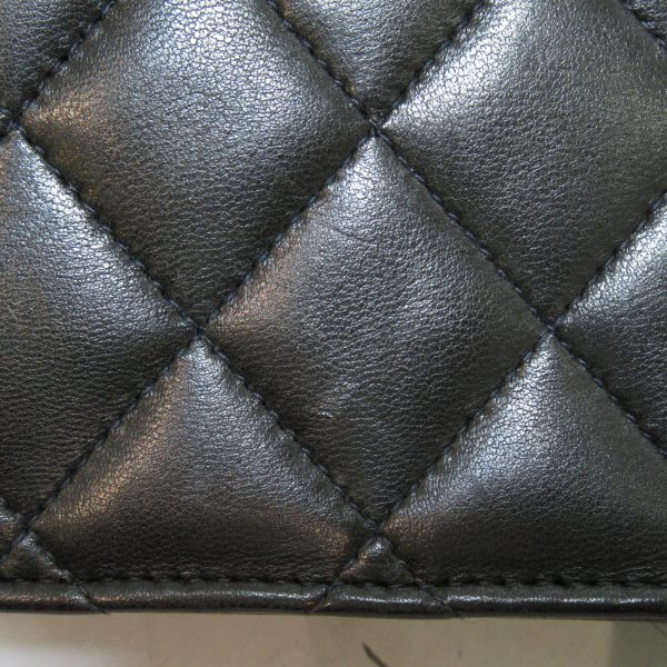 2101216811492 10 Chanel Chain Shoulder Bag Lambskin Black Leather