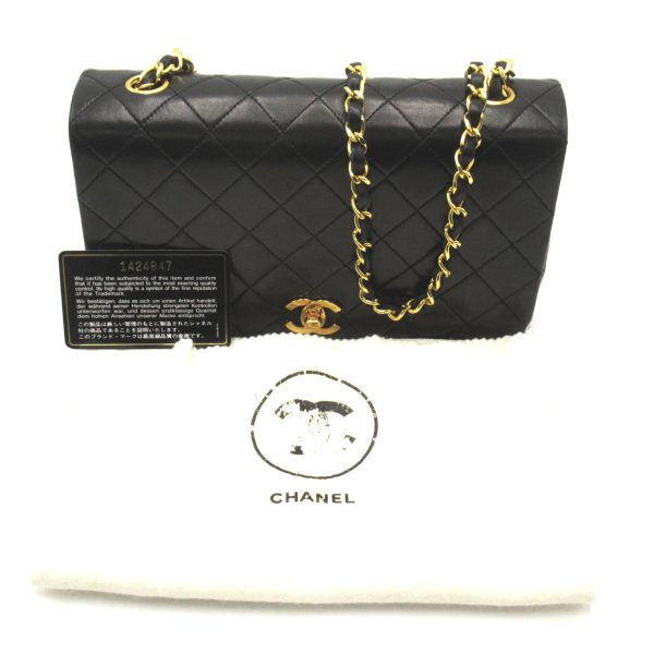 2101216919938 5 Chanel Chain Shoulder Bag Leather Black