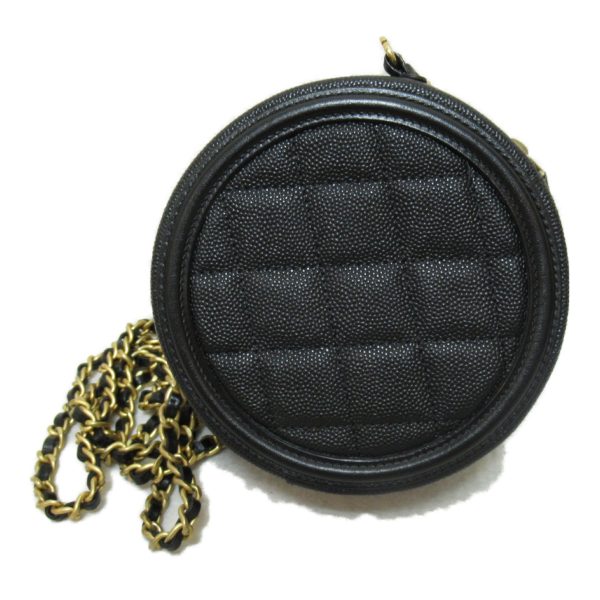2101217334488 2 Chanel Chain Shoulder Bag Caviar Skin Black