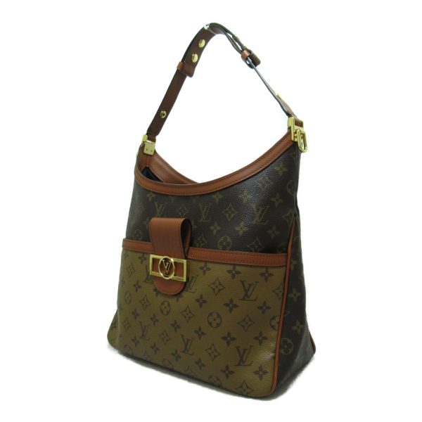 2101217368674 3 Louis Vuitton Hobo Dauphine MM Shoulder Bag Canvas Monogram Reverse Ladies Brown