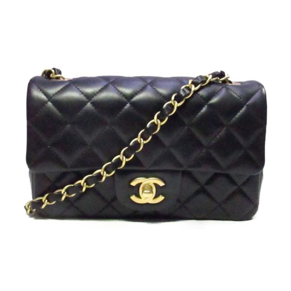 2104101720831 00 Chanel Matelasse Chain Shoulder Bag Lambskin Black