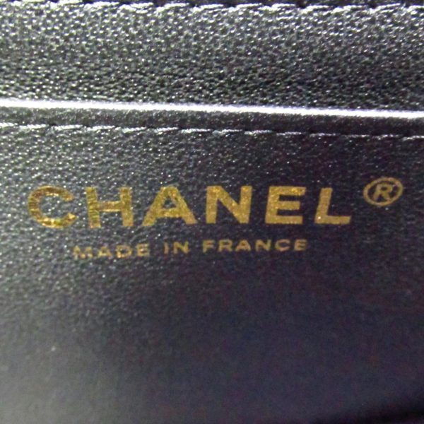 2104101720831 06 Chanel Matelasse Chain Shoulder Bag Lambskin Black