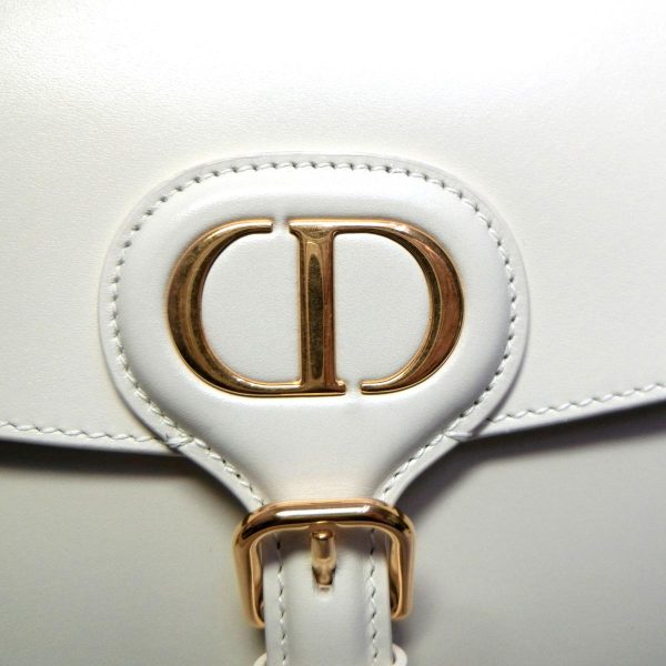 2104101935808 3 Dior Bobby Medium Shoulder Bag Calfskin White