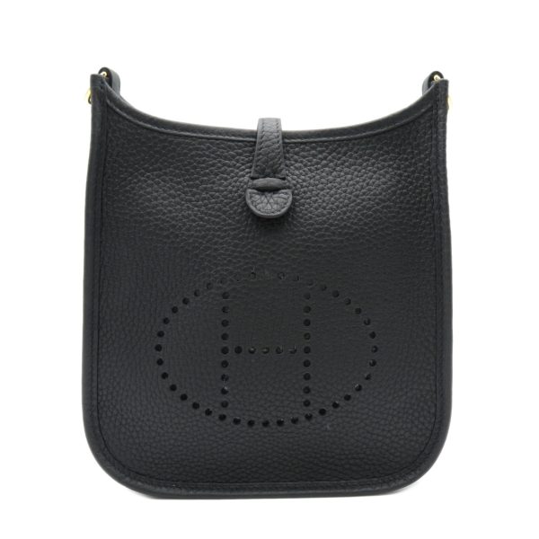 2104102004992 2 Hermes TPM Shoulder Bag Togo Black Evelyn