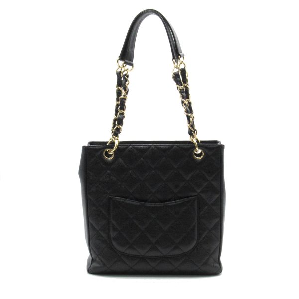 2104102099233 2 Chanel PST Shoulder Bag Caviar Skin Black