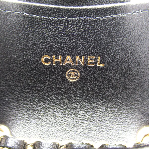 2104102184601 8 Chanel Ribbon Mini Matelasse Chain Shoulder Bag Lambskin Leather Black