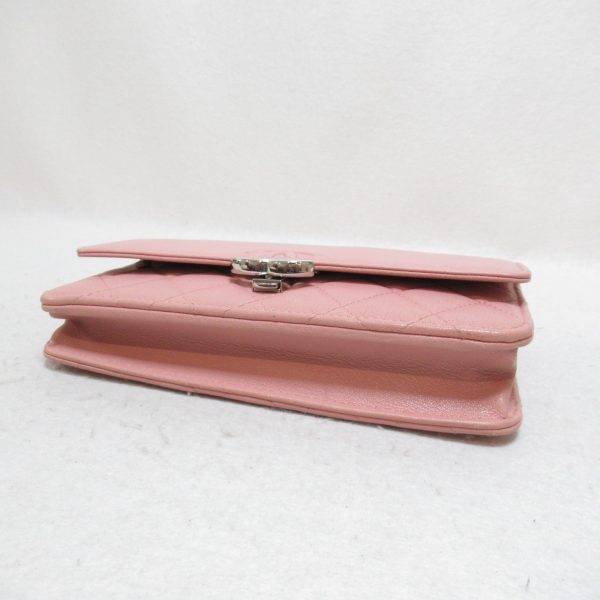 2104102213172 1 1 Chanel Chain Wallet Shoulder Bag Calf Pink