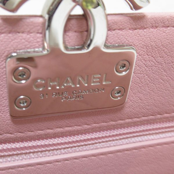 2104102213172 10 Chanel Chain Wallet Shoulder Bag Calf Pink