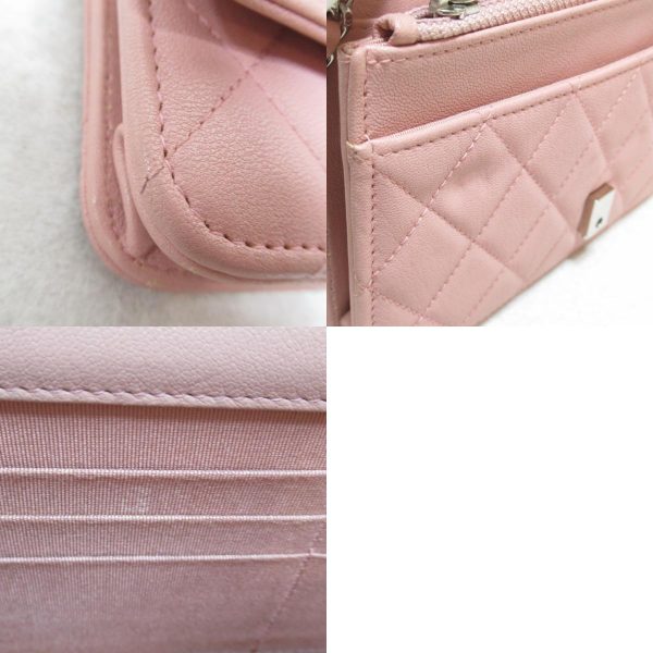 2104102213172 7c Chanel Chain Wallet Shoulder Bag Calf Pink