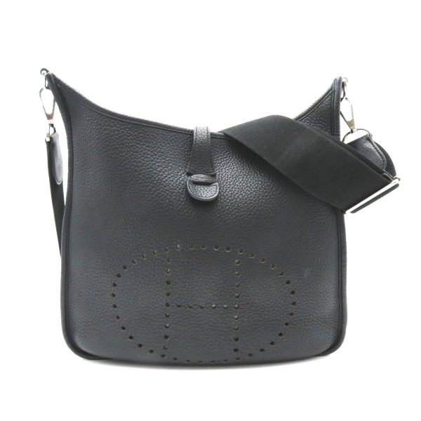 2106800489361 1 Hermes Evelyn 3pm Shoulder Bag Calf Taurillon Clemence Black