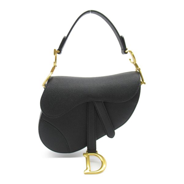 2107600922911 1 Dior Mini Saddle Shoulder Bag Leather Black