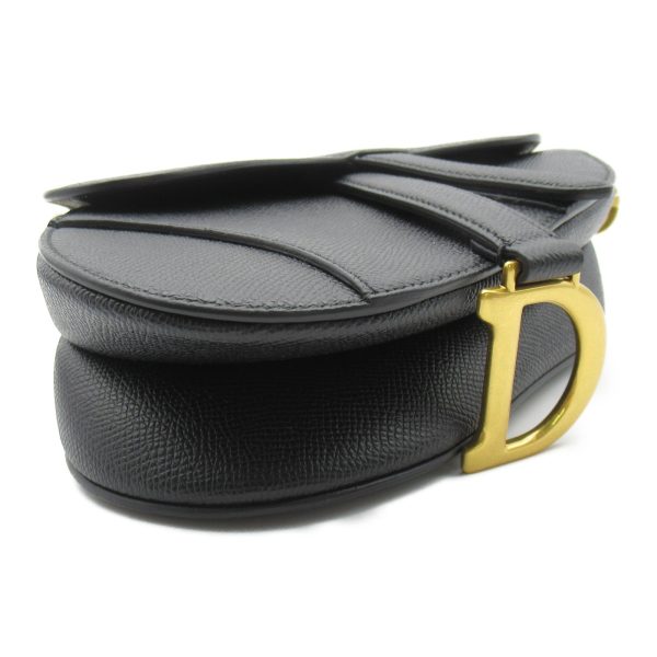 2107600922911 4 Dior Mini Saddle Shoulder Bag Leather Black