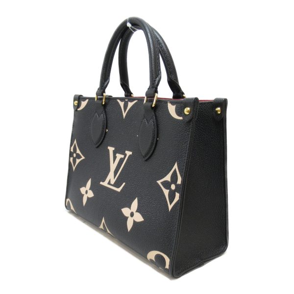 3 Louis Vuitton Bicolor Emprene On The Go PM Shoulder Bag Calf Emprene Black