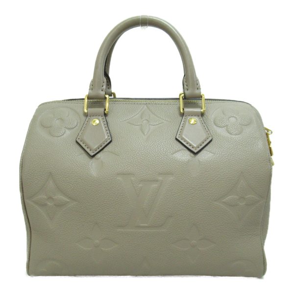 3 Louis Vuitton Shoulder Bag Leather Speedy Bandoulière Empreinte Gray