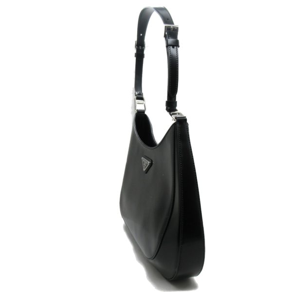 3 Prada Shoulder Bag Leather Black