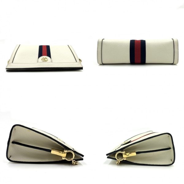 3 Gucci Shoulder Bag GG Chain Crossbody Stripe Bag White