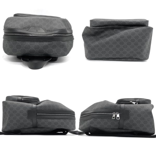 3 Gucci Rucksack Backpack GG Leather Black
