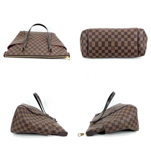 3 Louis Vuitton Totally MM Damier Ebene Shoulder Bag Brown