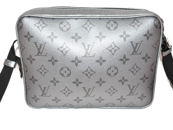 4 Louis Vuitton Messenger Silver Monogram Canvas Taiga Leather Shoulder Bag Crossbody Bag Small Bag