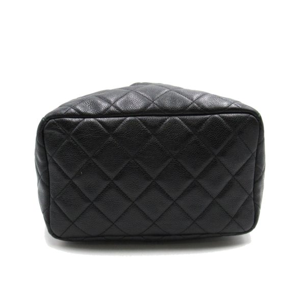 4 Chanel 2way Drawstring Shoulder Bag Caviar Skin Black
