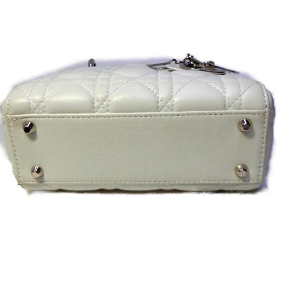 4 Dior Mini Shoulder Bag Lambskin White