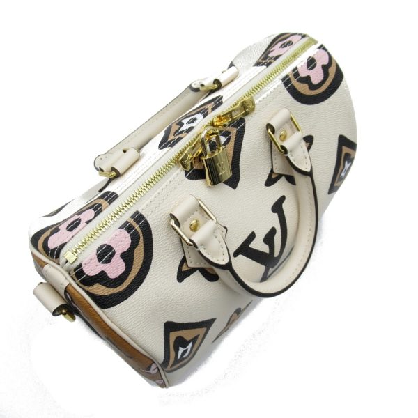 4 Louis Vuitton Speedy Bandouliere 25 Wild 2way Handbag Shoulder Bag White