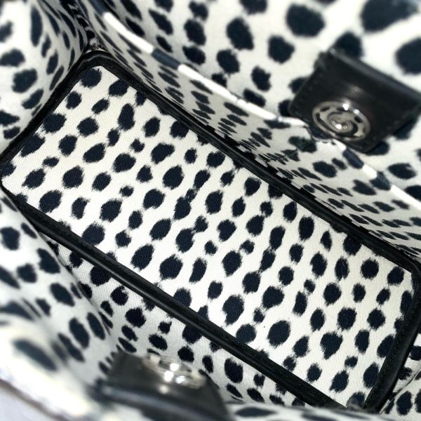 4 Christian Dior 2way Shoulder Bag Crossbody Leopard Python Bag Black