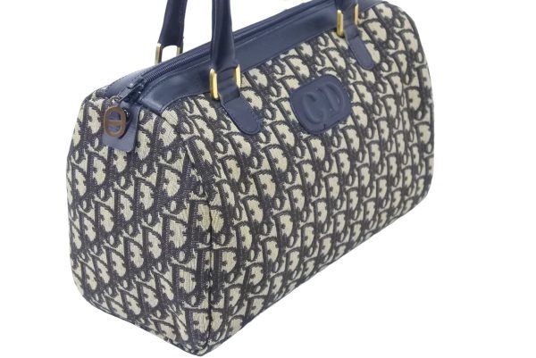 46238 d3 Christian Dior Mini Boston Handbag Trotter All Over Pattern Canvas