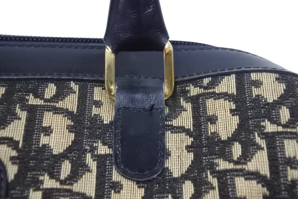 46238 d5 Christian Dior Mini Boston Handbag Trotter All Over Pattern Canvas