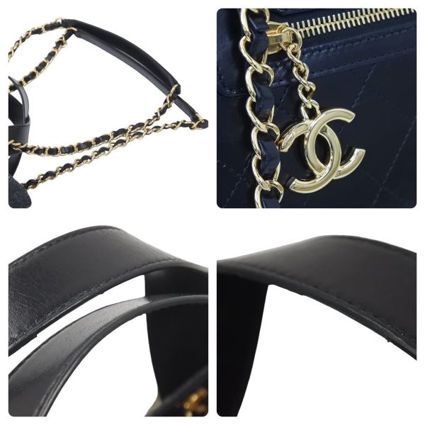 46336 4 Chanel Chain Handbag 2way Bag Leather Denim Gold Hardware