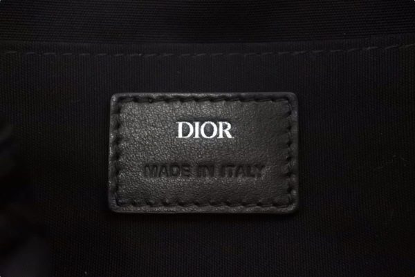 48699 8 Christian Dior Lingot Pouch Toiletry Case Oblique Mirage Black