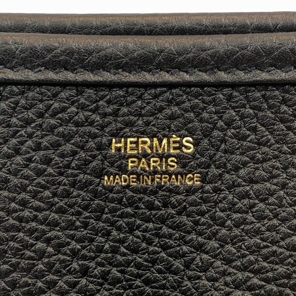 5 Hermes Evelyn 3 PM Shoulder Bag Taurillon Clemence Pour Noir