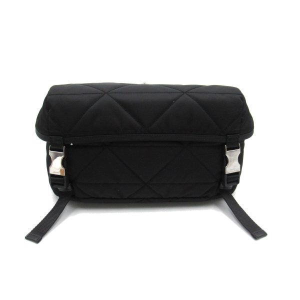 5 Prada Nylon Stitch Shoulder Bag Black