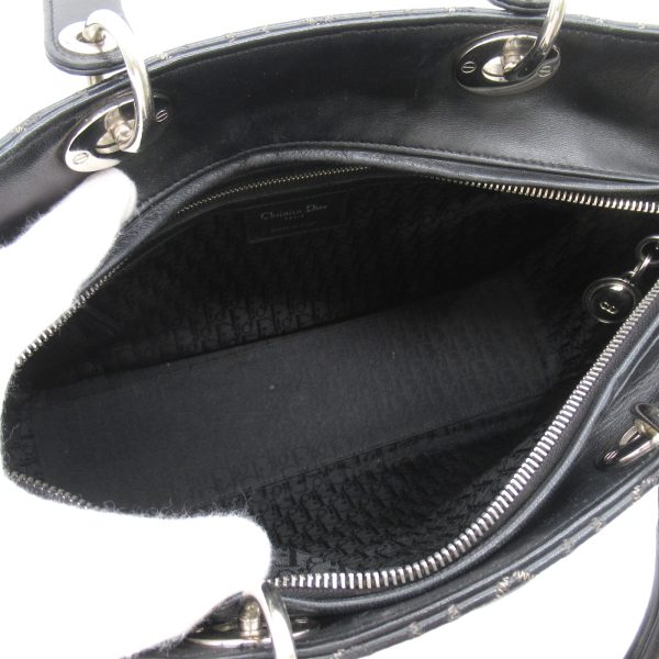 5 Dior Shoulder Bag Leather Black