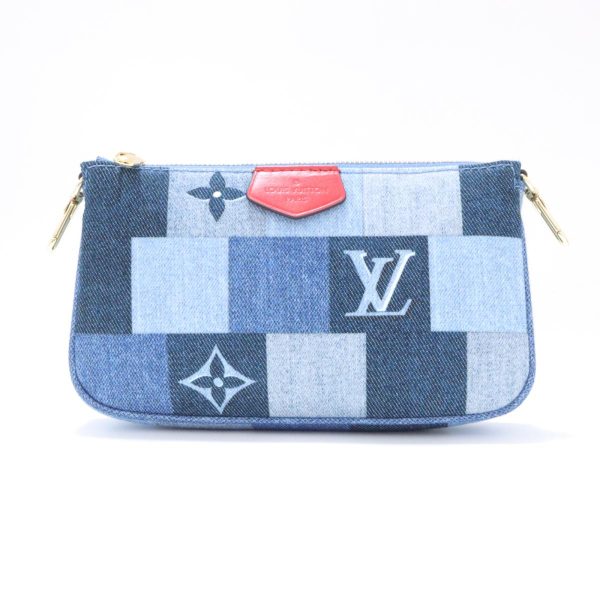 5 Louis Vuitton Milty Pochette Accessoire Shoulder Bag Denim Monogram Navy