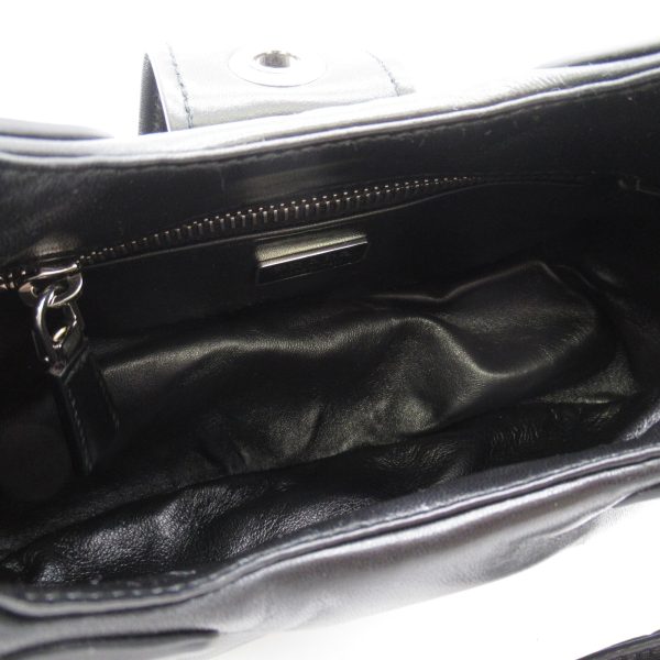 5 Prada Moon Padded Nappa Leather Shoulder Bag Black