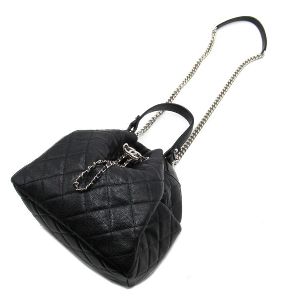 5 Chanel 2way Drawstring Shoulder Bag Caviar Skin Black