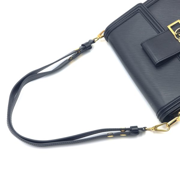 5 Louis Vuitton Dauphine MM Shoulder Bag Calf Epi Black