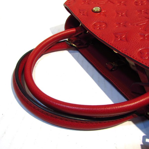 5 Louis Vuitton Montaigne MM Shoulder Bag Empreinte Sleaze Red