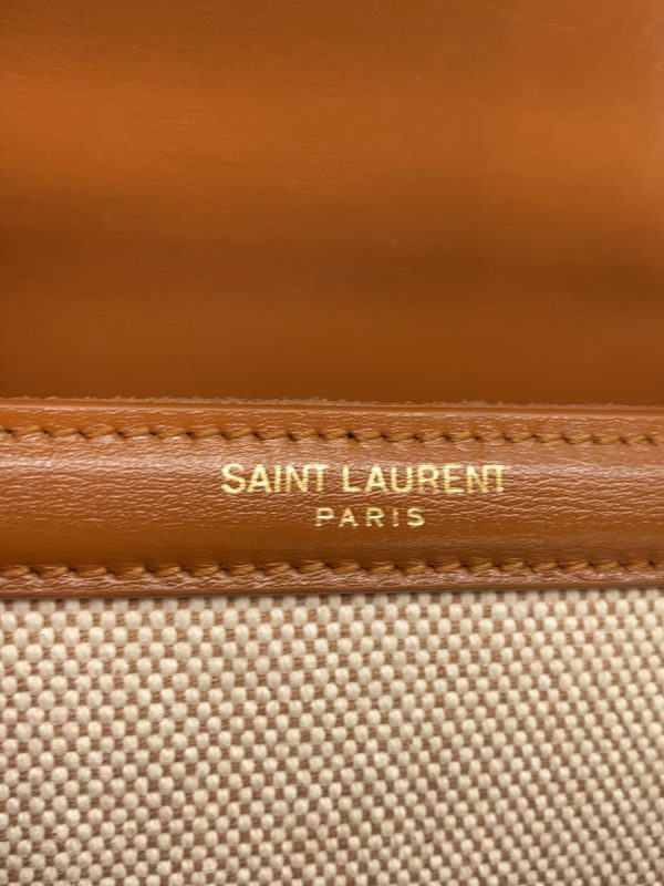 5 Saint Laurent Monogram Shoulder Bag Handbag Canvas