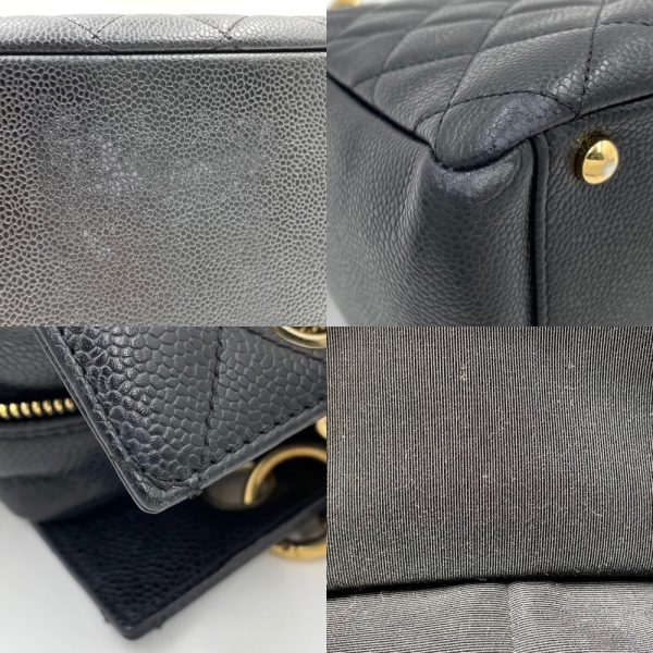 5 Chanel Tote Bag Chain Matelasse Handbag Shoulder Logo Bag Caviar Skin Black