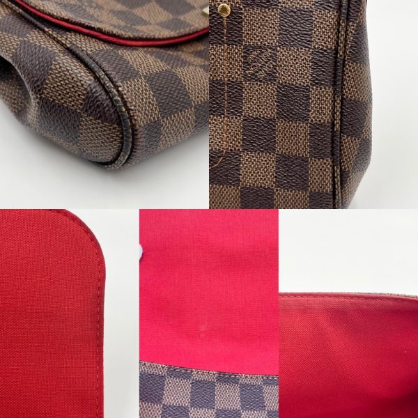 5 Louis Vuitton Damier Ebene Favorite PM Chain Shoulder Bag Brown