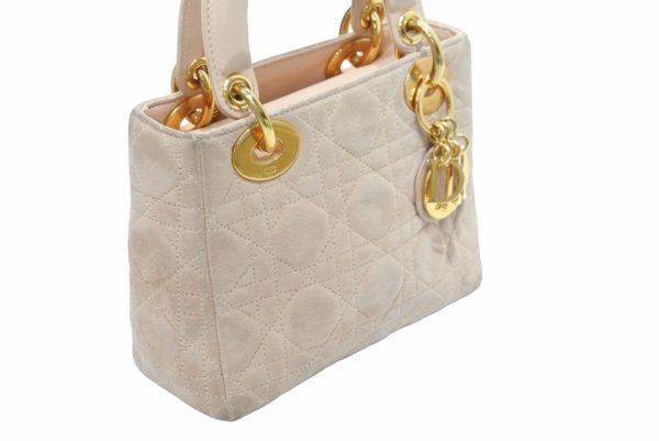 50972 d4 Christian Dior Mini Handbag Beige Bag Logo Gold Hardware