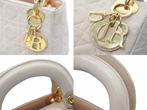 50972 d6 Christian Dior Mini Handbag Beige Bag Logo Gold Hardware