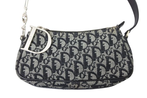 51418 1 Christian Dior Handbag Shoulder Bag Trotter Gray