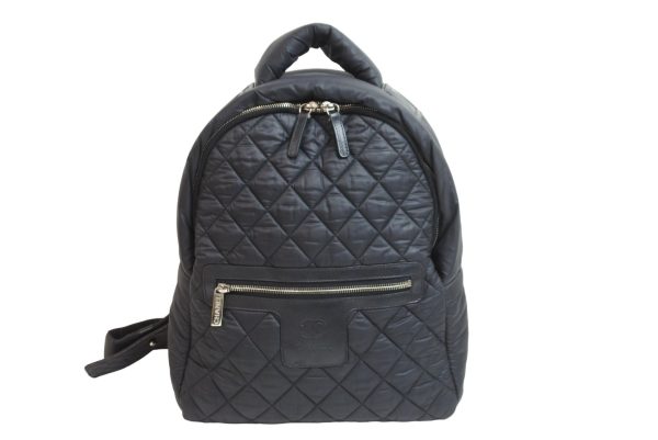 51772 d1 Chanel Rucksack Daypack Coco Cocoon Mark Nylon Leather Black