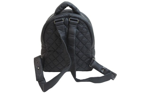 51772 d2 Chanel Rucksack Daypack Coco Cocoon Mark Nylon Leather Black