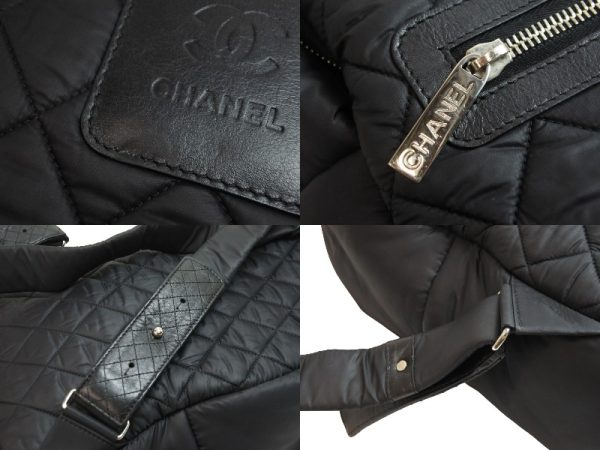 51772 d6 Chanel Rucksack Daypack Coco Cocoon Mark Nylon Leather Black