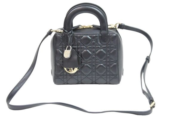 52403 1 Christian Dior Handbag Shoulder Bag Black Leather