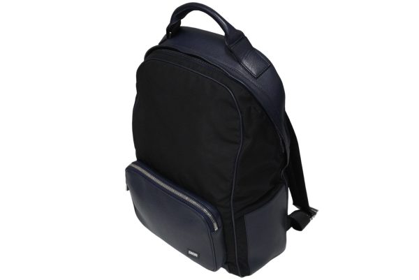 54319 d3 Dior Rucksack Backpack Leather Nylon Navy Black Silver Hardware